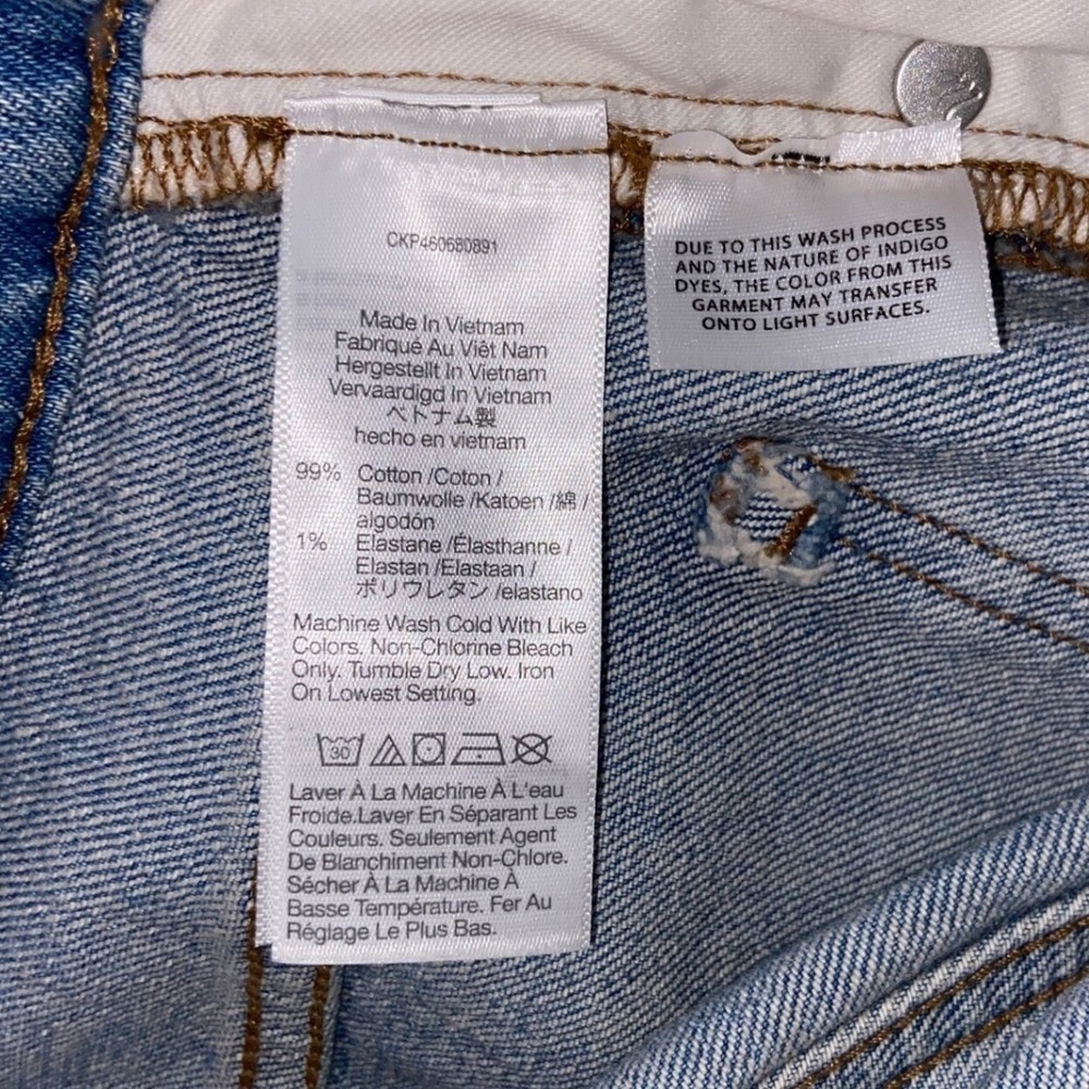 Madewell The Perfect Vintage Jean High Rise Straight Distressed Blue Denim 24P - Picture 6 of 12